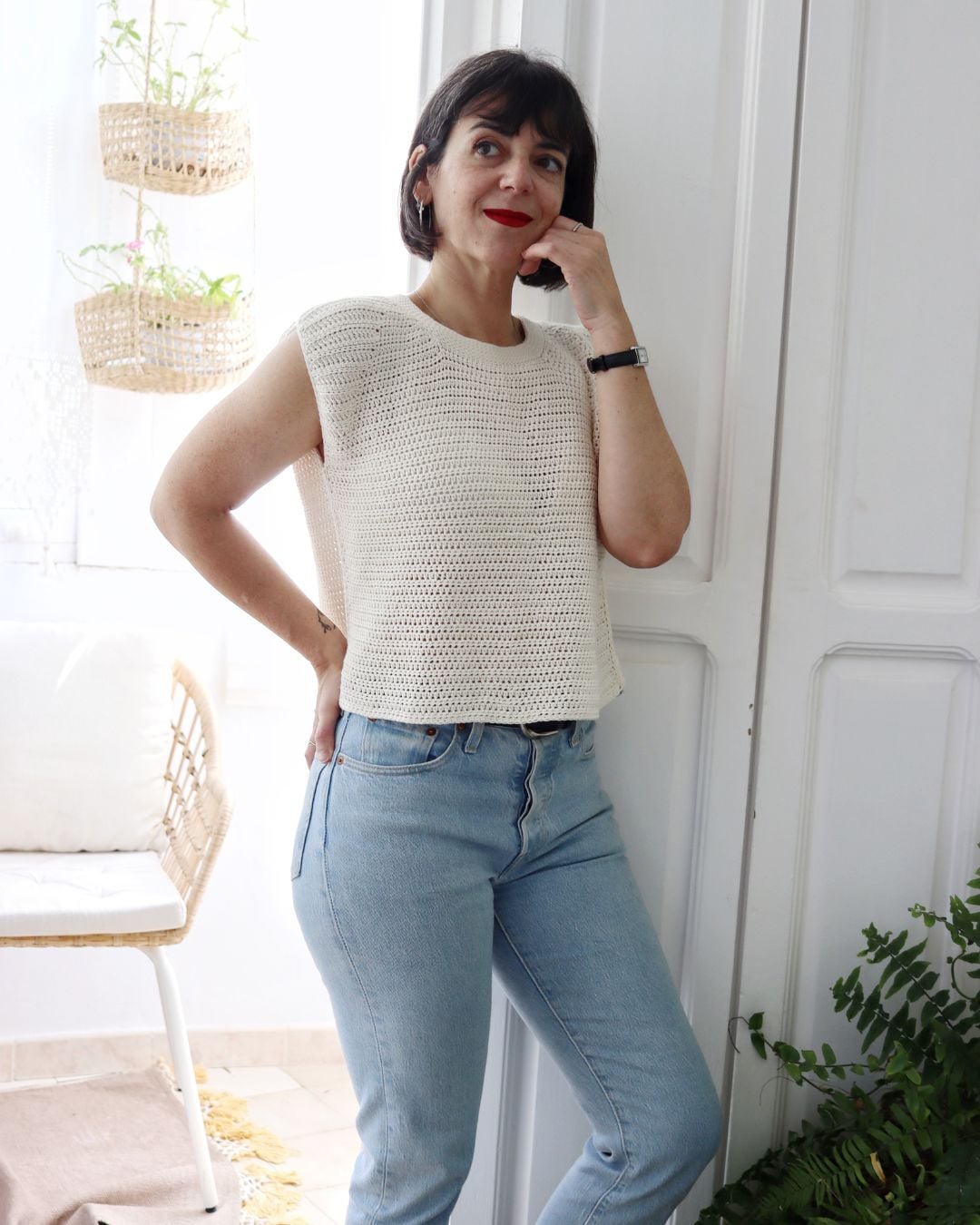 Patron de crochet. Camiseta Uma